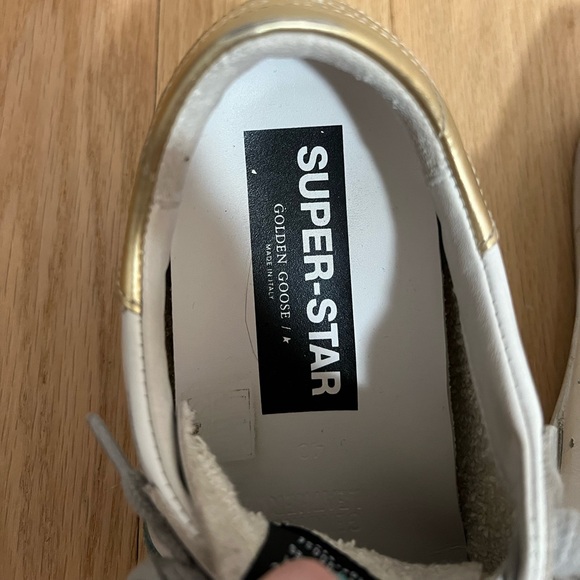 Golden Goose Super Star White Gold Green Sneakers Women EU 40 US 9 Like new - Picture 5 of 8
